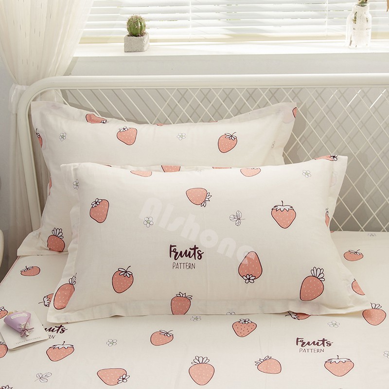 Bộ 2 Vỏ Gối 100% Cotton 18x28cm Kích Thước 74x48cm