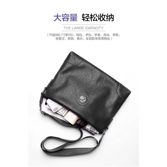 Túi đeo chéo vai bằng da phong cách Pháp thời trang cho nam C-9808 | BigBuy360 - bigbuy360.vn