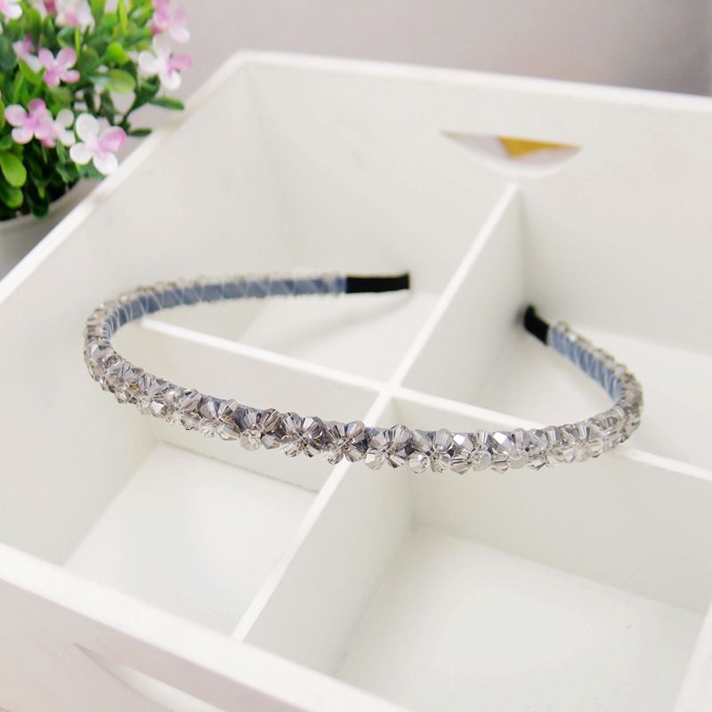 Băng đô 2 hàng đính hạt pha lê thanh lịch cho nữ