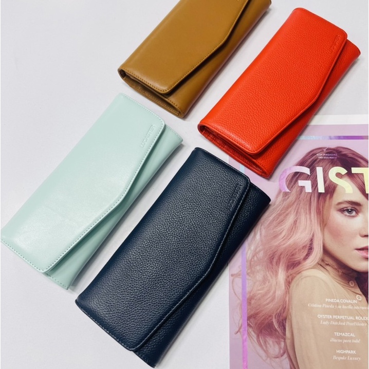 Ví nữ cầm tay da thật nhập khẩu,bóp  nữ dài sang trọng thời trang Lucaster store phù hợp làm quà fubox bảo trì trọn đời.