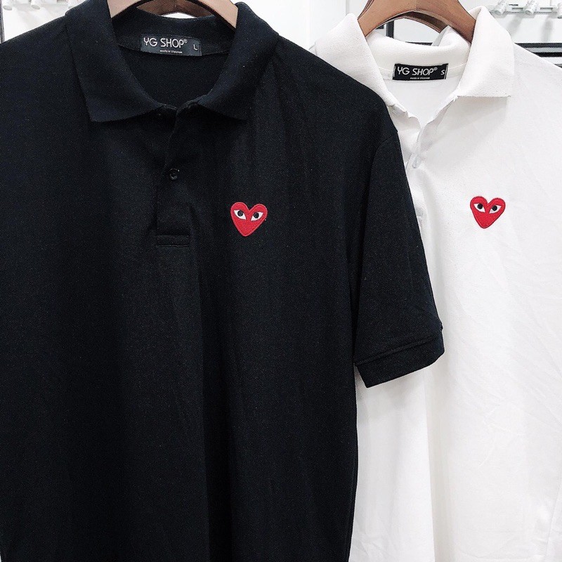 [Thanh lý] Áo polo YG Shop (màu trắng) size S.
