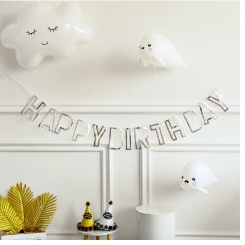 Set Trang Trí Sinh Nhật Happy Birthday và Đèn Led Nhiều Kiểu Phụ Kiện Đồ Trang Trí Bong Bóng