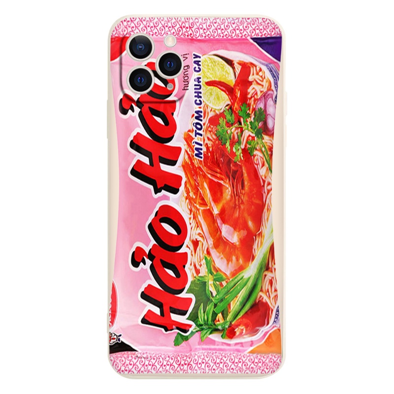 Ốp Lưng Iphone Vỏ Kẹo Mì Tôm Hảo Hảo Nền Trơn Iphone 16Promax 6/7/7Plus/8/8Plus/X/Xr/Xs/11/12/13/14Pro/Max/Promax Tr463