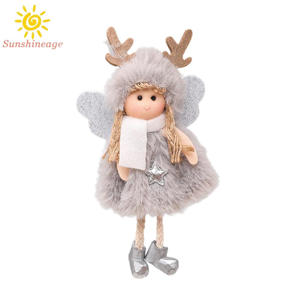 Xmas Tree Pendant Happy New Year Noel Navidad 2023 16x8.5x2cm Angel Plush Doll