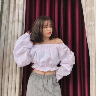 Áo trễ vai công chúa tay phồng ulzzang