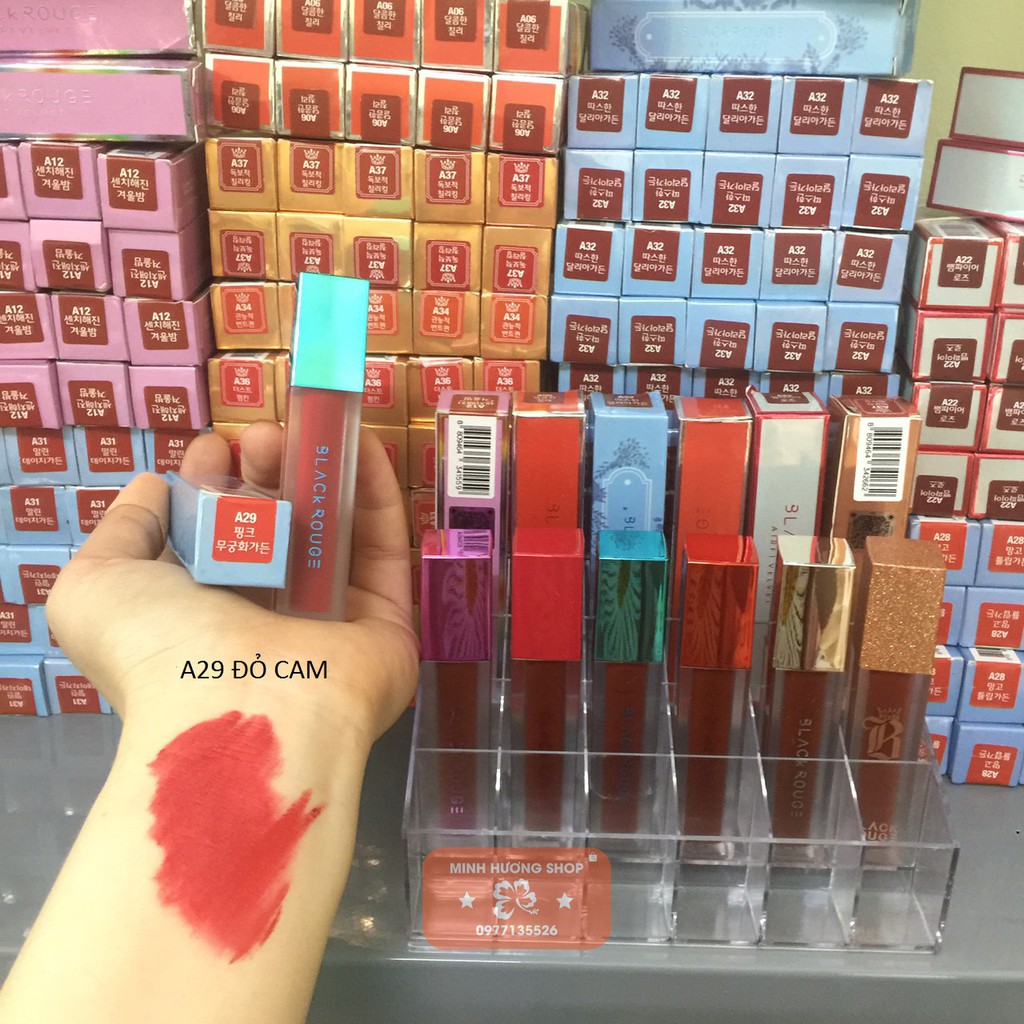 Son tự nhiên tông sáng Đỏ cam - Chery - Cam cháy - Đỏ dâu ( thiết kế Black Rouge ) | BigBuy360 - bigbuy360.vn