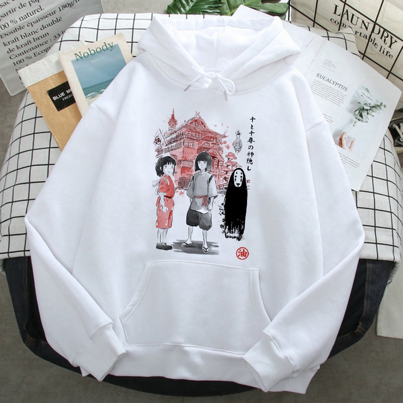 Áo Hoodie Bằng Lông Cừu Họa Tiết Hoạt Hình Totoro Ghibli Kawaii Dễ Thương Thập Niên 90 Cho Nam Và Nữ