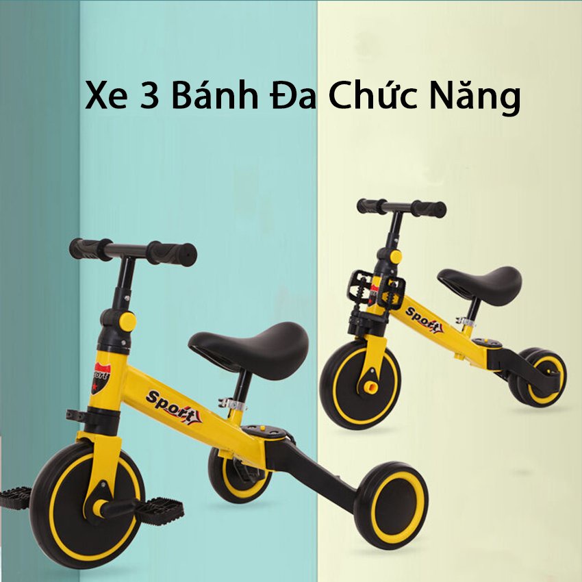 [TẶNG KÈN XE ] Xe chòi chân 3 in1 cho bé 1.5- 4 tuổi  - Xe cân bằng 3 bánh vừa làm xe chòi ,xe đạp,xe cân bằng cho bé