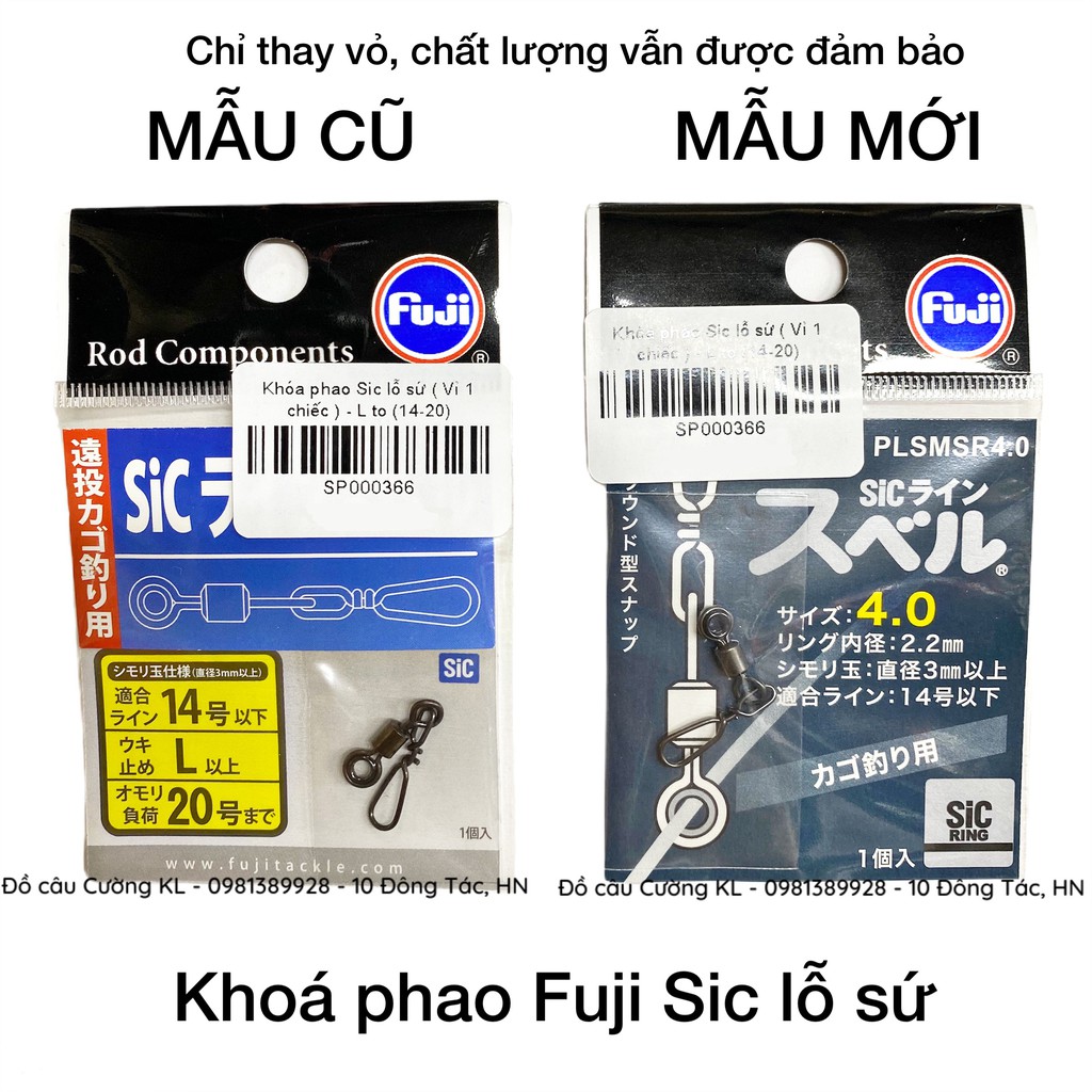 Khoá phao Fuji Sic lỗ sứ chuyên chạy phao hàng Nhật Bản 100% ( Vỉ 1 chiếc )