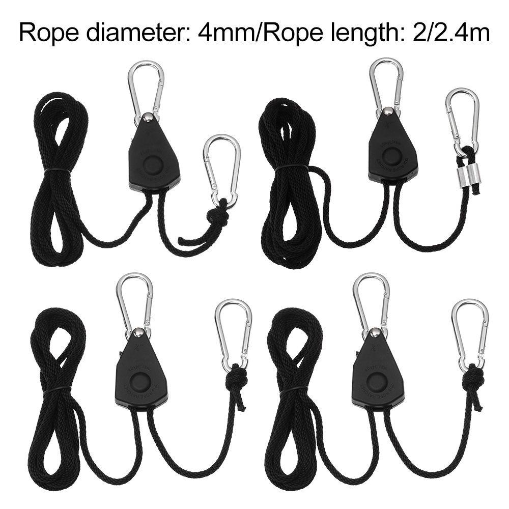 Bộ 1 / 2 Ròng Rọc Cố Định Dây Thừng Màu Đen Tiện Dụng Cho Dựng Lều