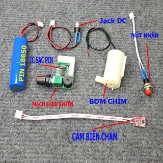 Mạch rót rượu,rót nước cảm biến có tích hợp sạc pin và bơm chìm