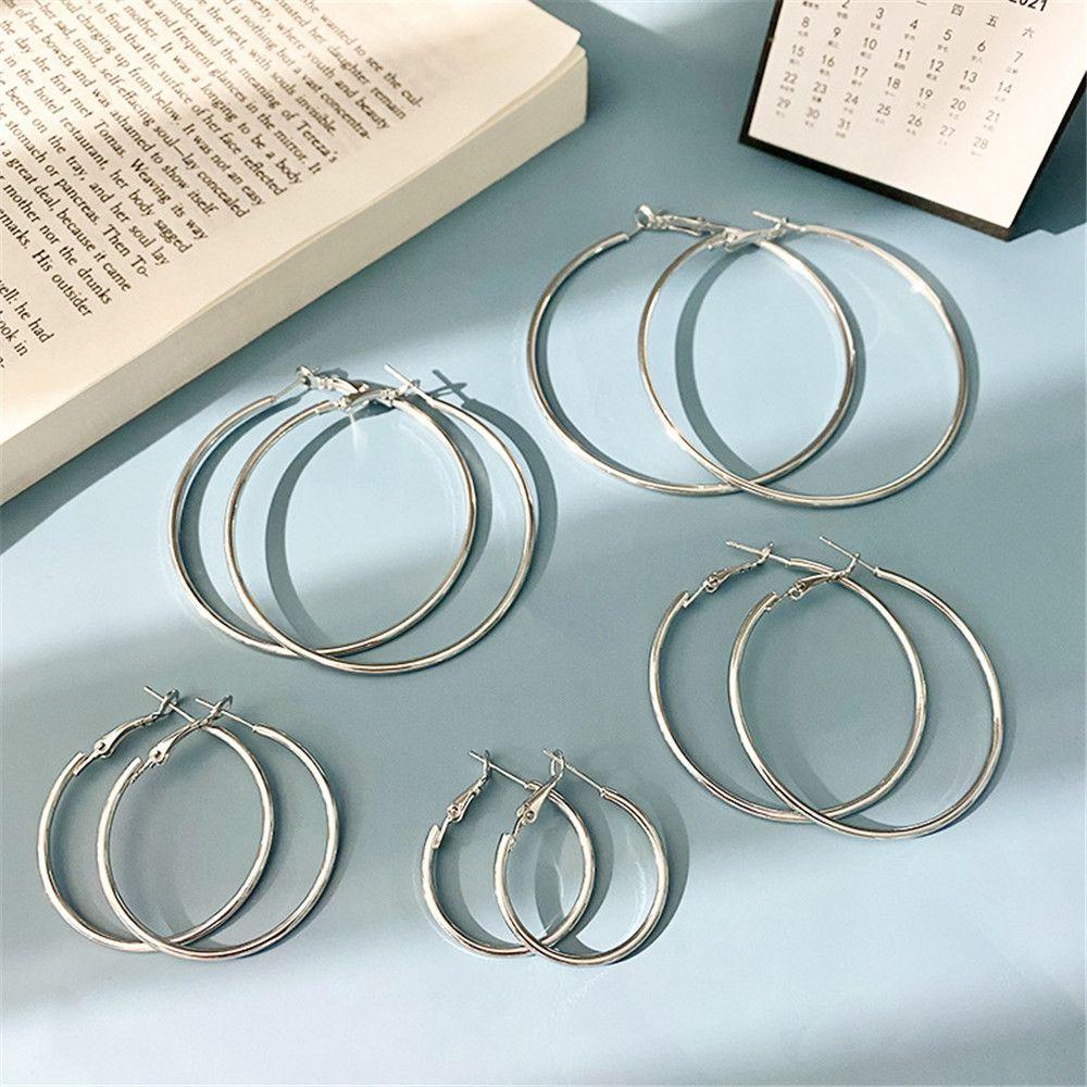 1 Khuyên Tai Tròn Cỡ 3CM-7CM Phong Cách Cổ Điển Thời Trang