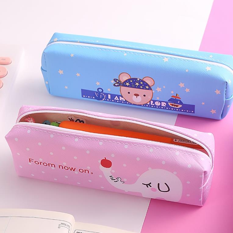 Bóp đựng bút chống nước họa tiết hoạt hình dễ thương cho học sinh