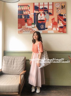 Chân váy voan trơn