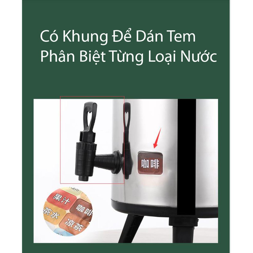 Bình Ủ Trà, Bình Giữ Nhiệt Trà Sữa 8L Inox 304