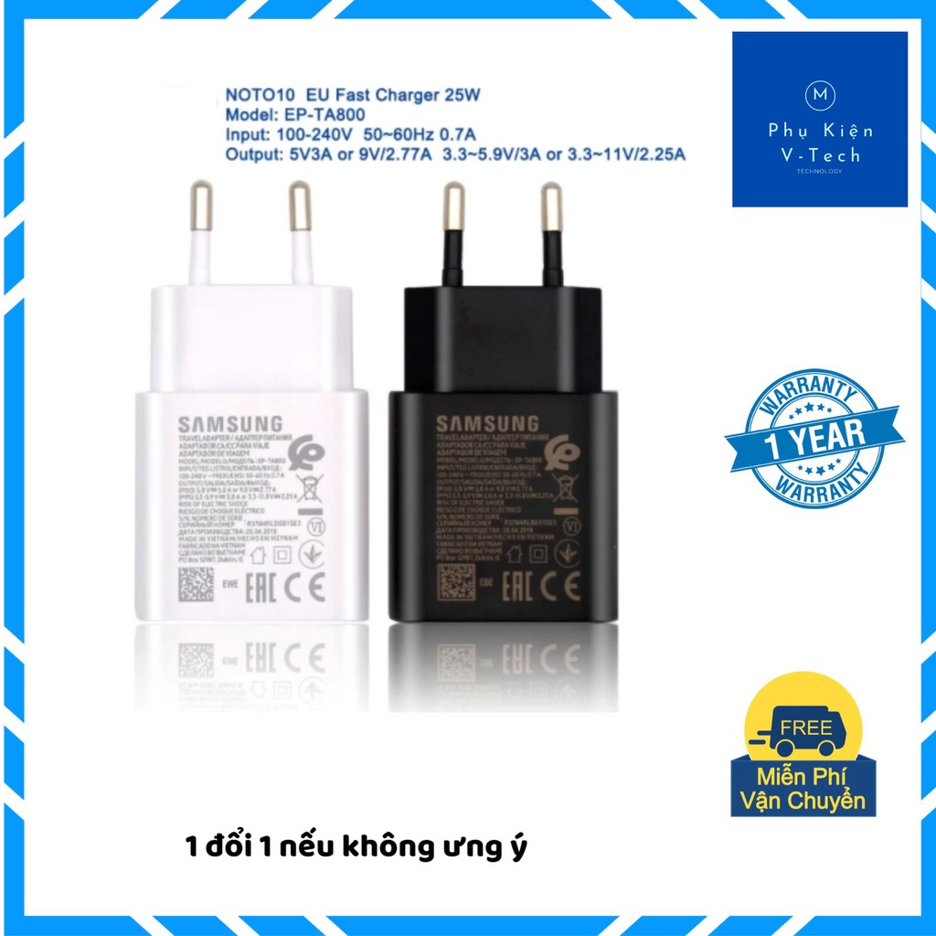 Củ Sạc Siêu Nhanh Samsung 25W Note 10/ N20/ S20 Ultra