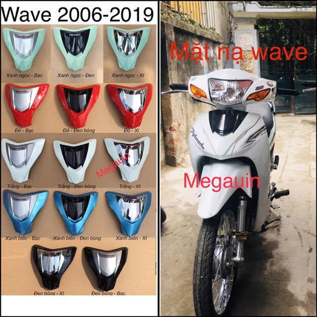 Mặt nạ chế 2 tầng cho xe Wave RS/ Wave Alpha 2010 - 2019 MÀU TRẮNG ĐỤC - HMB STORE