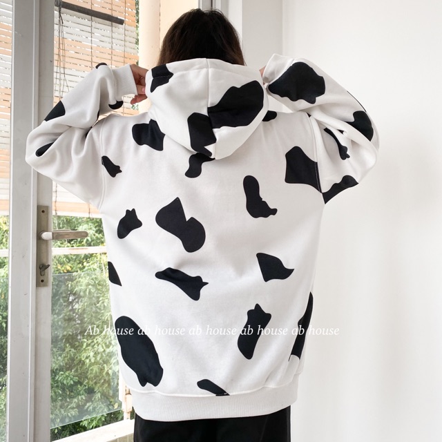 Áo Hoodie Nỉ Bông Bò Sữa MILK COW HOODIE (Ảnh Thật) | BigBuy360 - bigbuy360.vn