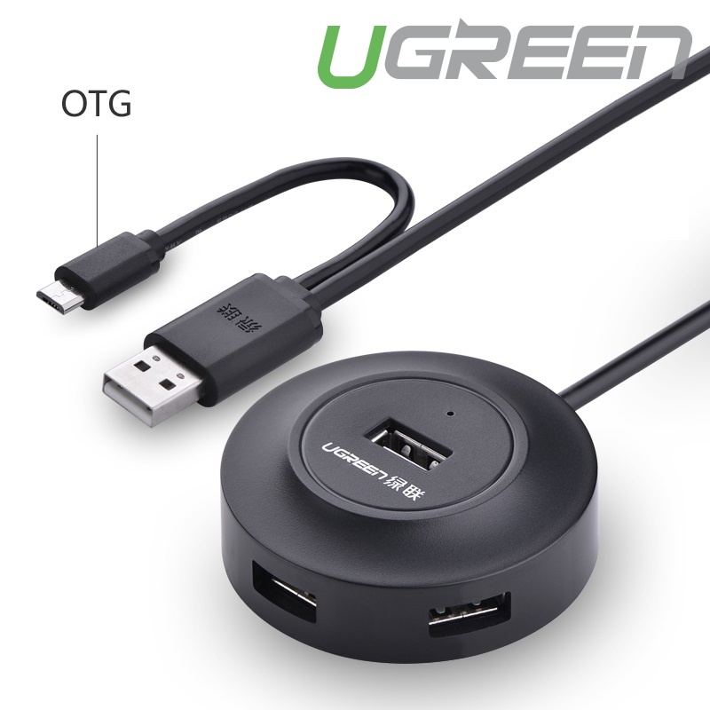 Bộ Chia USB 2.0 4 Cổng Tích Hợp OTG Ugreen 20278