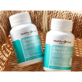 Viên uống bổ não Ginkgo Biloba Healthy Care 2000mg 100v - Úc