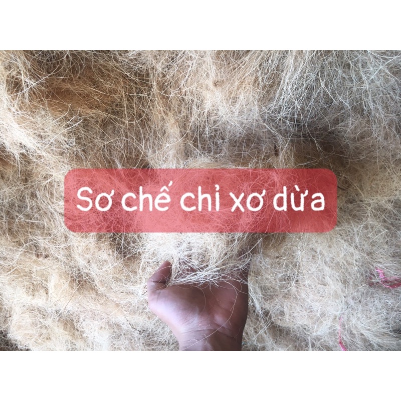 0,5-1,5kg Xơ dừa Bến Tre đã qua xử lí tách mụn và sấy khô | Xơ dừa ủ gốc cây | Xơ dừa dài ủ gốc lan | Xơ dừa trang trí