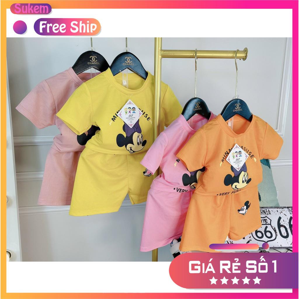 Bộ Cộc Tay Cho Bé In Hình Mickey Mẫu Cotton Mới Siêu Dễ Thương Mã CT01