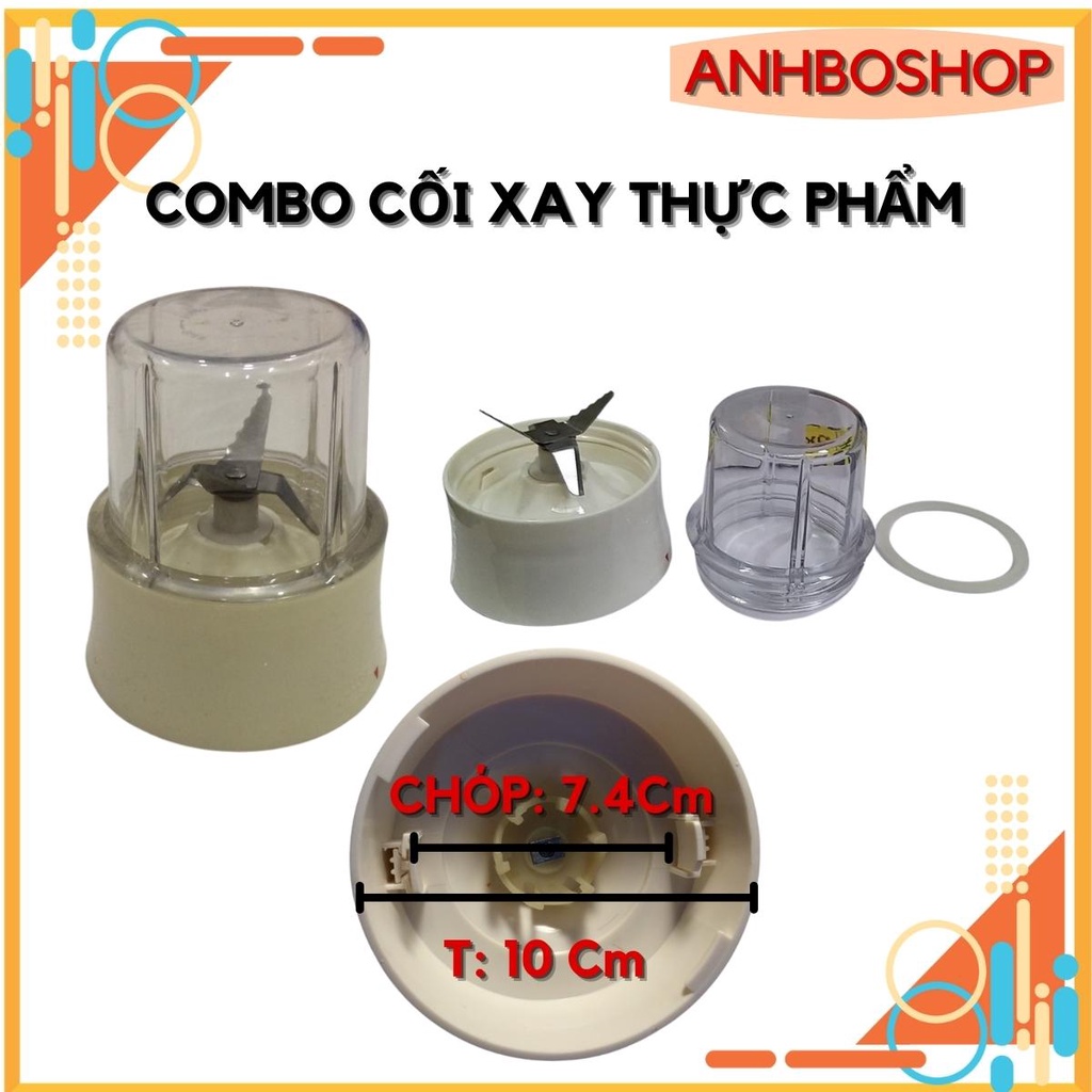 Máy Xay Sinh Tố Combo Bộ Xay Khô (Đế + Dao + Ly + Ron + Ly) full bộ như hình đặc biệt rẻ