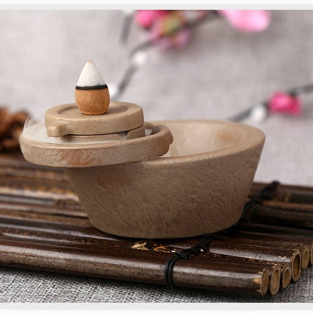 Thác Khói Trầm Hương Cao Cấp - Thác Đốt Trầm Mini - Cối Rời Kem