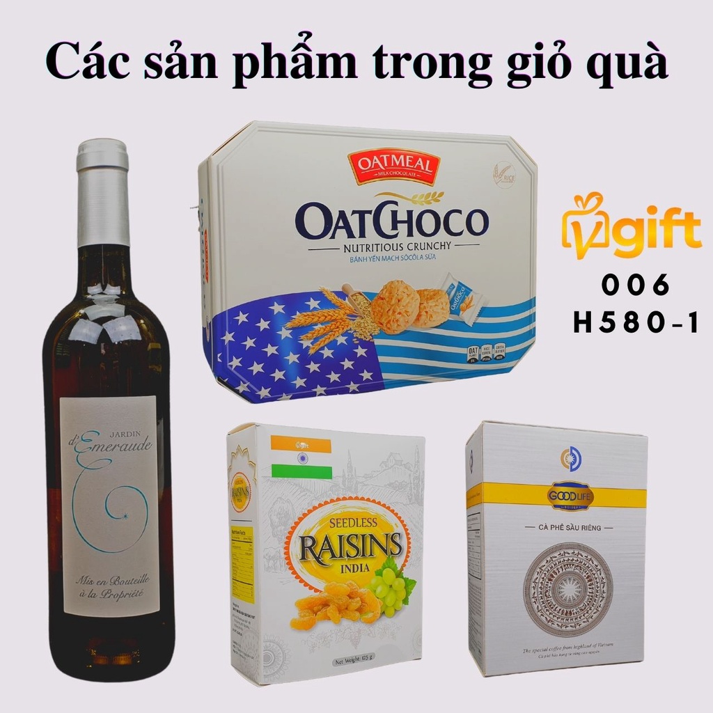 Hôp quà tết 2022_Hộp bánh kẹo tết_ ĐẸP, CAO CẤP, SANG TRỌNG [006-H580-1] | BigBuy360 - bigbuy360.vn