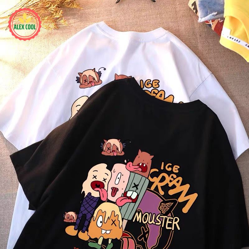 Áo thun nam nữ áo phông nam tay lỡ cổ tròn chất cotton co giãn 4 chiều hình SP-14 ALEX - COOL