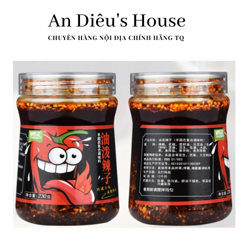 Ớt Chưng Dầu Trùng Khánh chai 230g - An Diêu's House