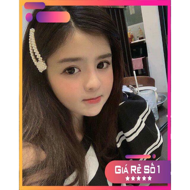 [ SIÊU KHUYẾN MẠI ] Set 4 cặp tóc hạt cườm.kẹp tóc xinh hàn quốc.