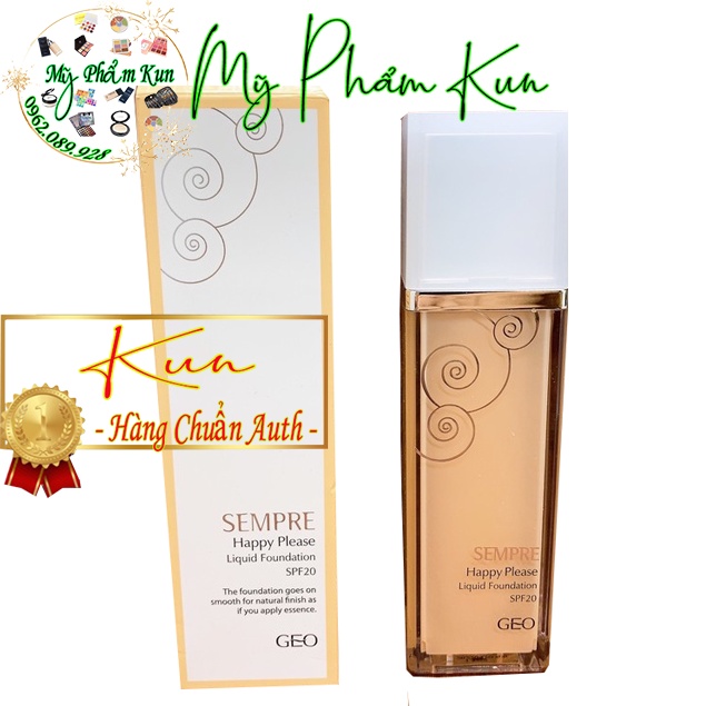 Kem Nền Trang Điểm Geo Sempre Happy & Please Liquid Foundation 40ml - BB Cream Siêu Mịn