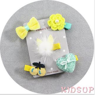 Set 5 kẹp tóc kiểu dáng hoạt hình xinh xắn dành cho bé gái