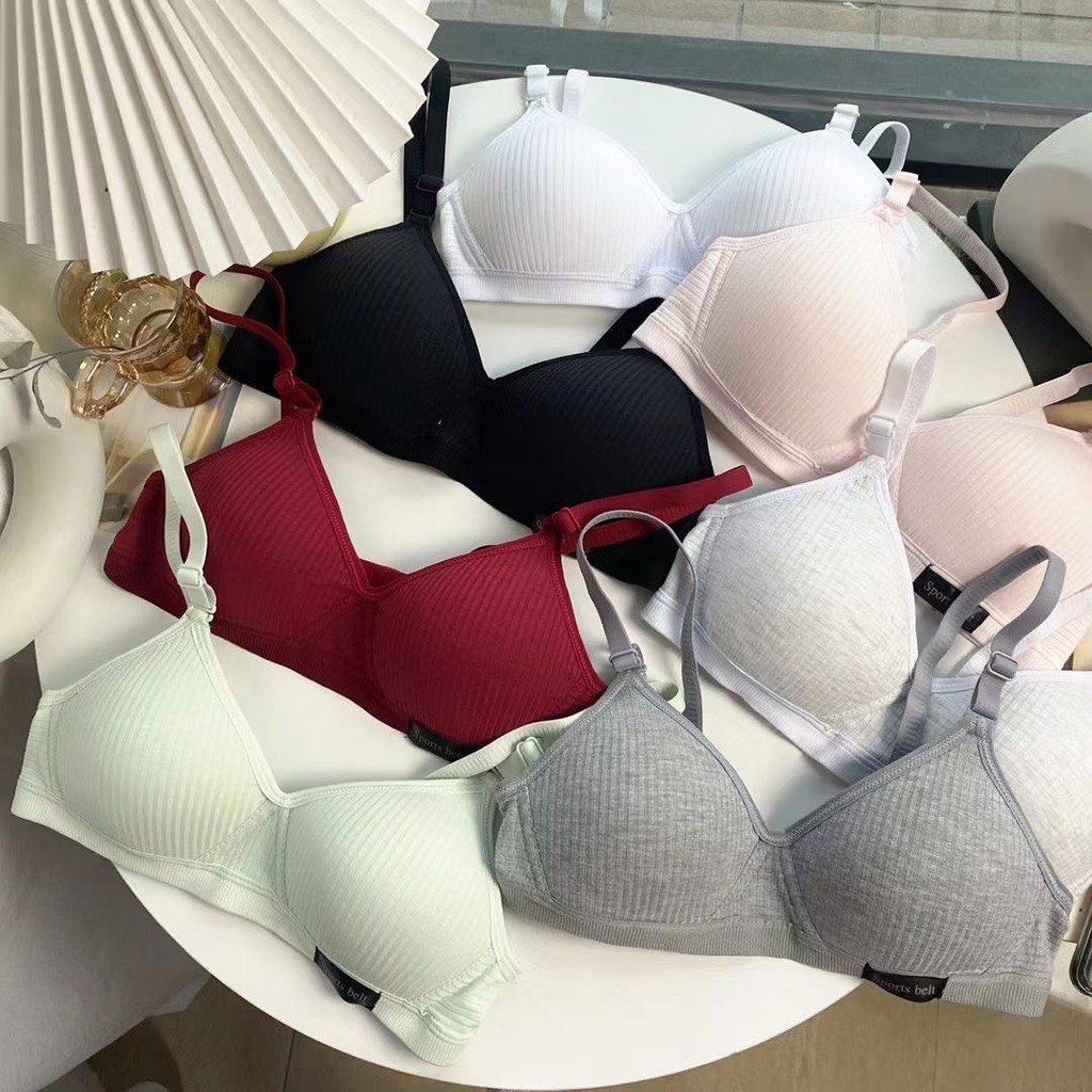 Áo Ngực Bralette Áo Lót Nữ Sinh Không Gọng Cute Chất Cotton Mút Mỏng Mềm Mát Phom Gọm Ngực Đẹp A554