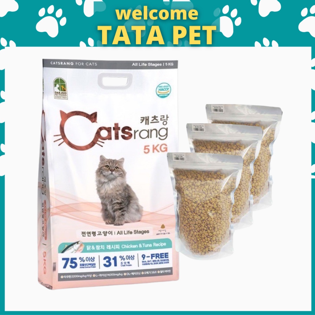 Thức ăn cho mèo Catsrang 5kg - hạt cho mèo - Dành cho mèo trên 3 tháng tuổi   TATAPET