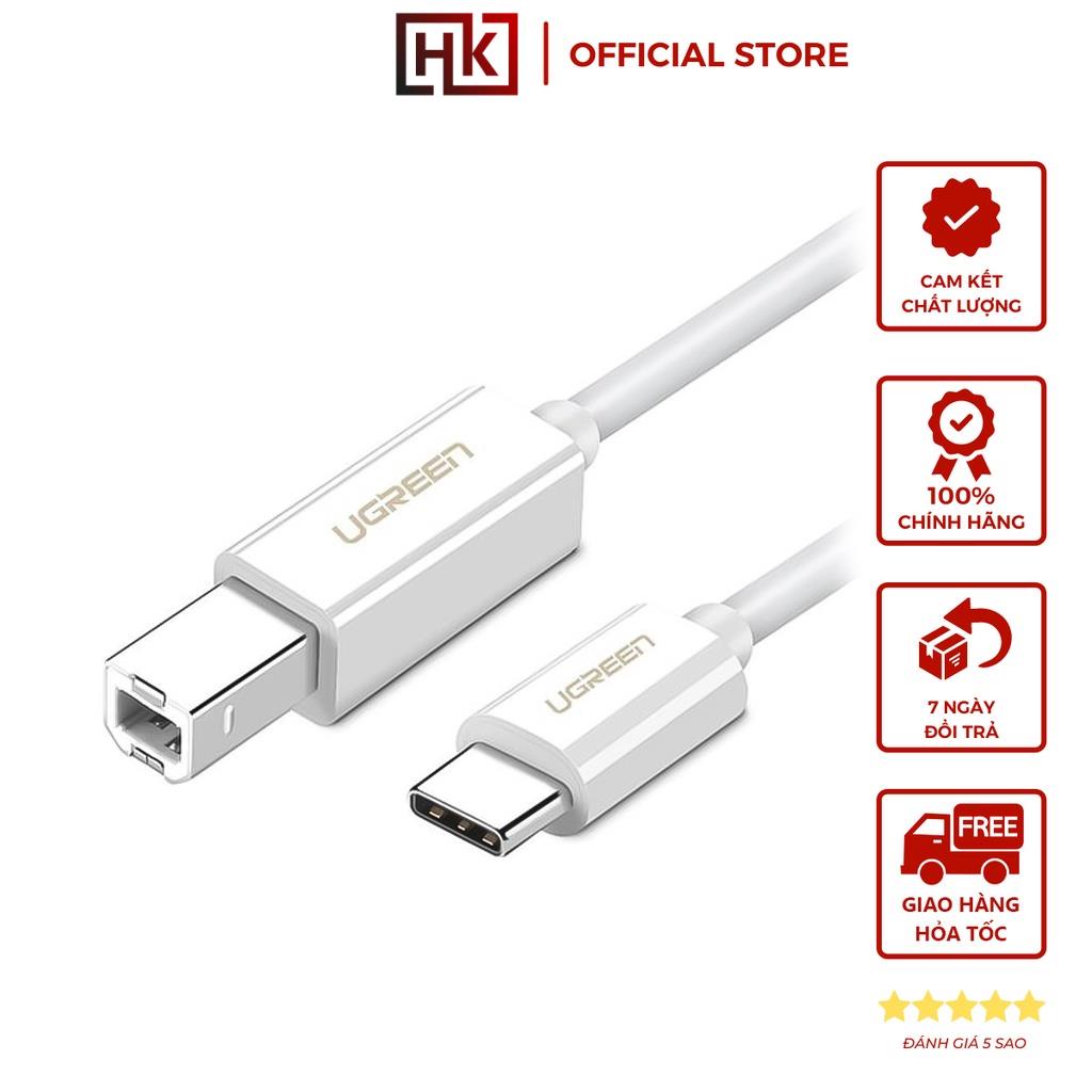 Cáp máy in sử dụng cho thiết bị hỗ trợ cổng USB Type C như MacBook, MateBook...dài 1-1.5m UGREEN US241