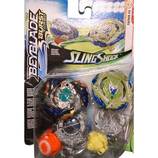 Con quay Beyblade Burst Turbo SlingShock Fafnir F4 & Rudr R4