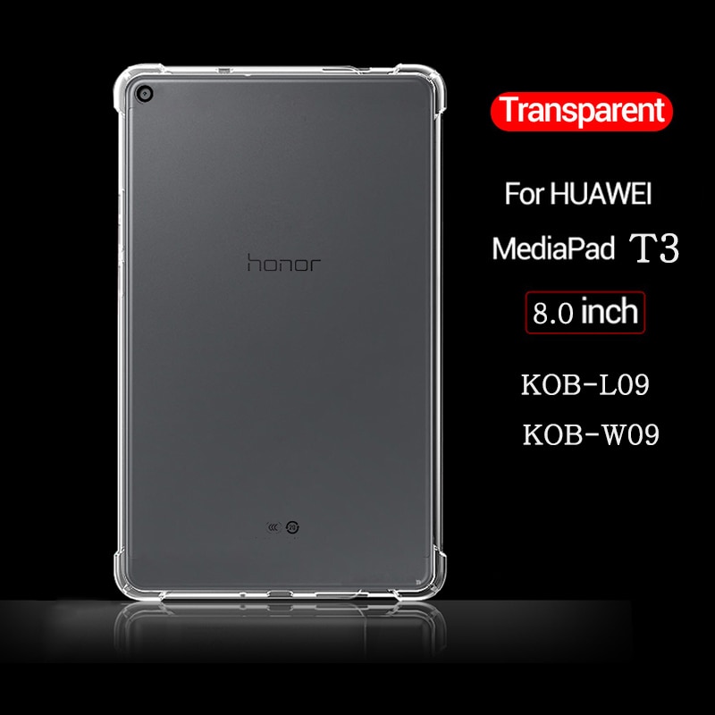 Ốp lưng Máy Tính Bảng Huawei MediaPad T3 8.0 KOB-L09 KOB-W09 Chống sốc silicon chống bám Trong mờ Vỏ, Bao