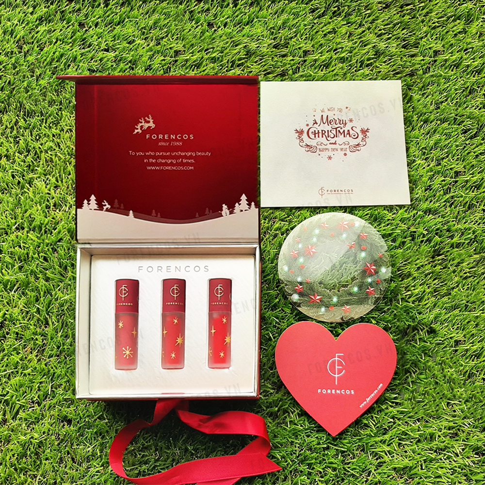 [Special Edition] Son kem lì FORENCOS MINI TATTOO VELVET TINT - Set 3 thỏi &amp; Tách lẻ 1 thỏi