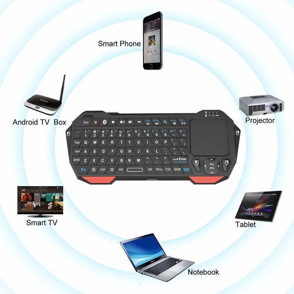 Bàn Phím Bluetooth Mini Có Màn Hình Cảm Ứng Cho Tv Thông Minh Android Ios Windows