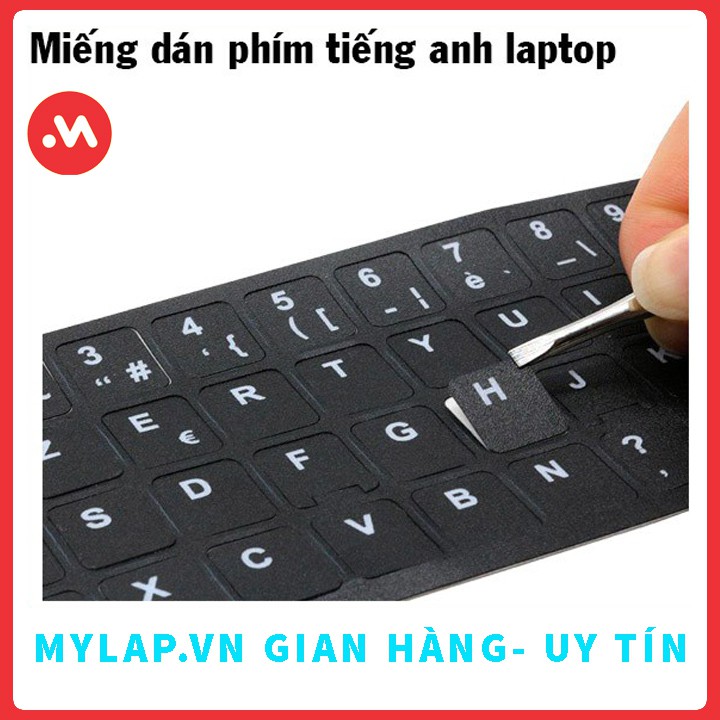 Miếng dán phím chữ ngôn ngữ Tiếng Anh cho laptop _chuẩn US-key miếng dán phím tiếng Anh