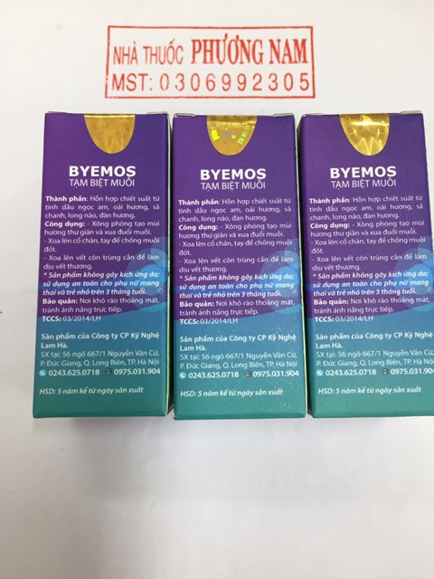 Tinh dầu tạm biệt muỗi BYEMOS- 10ml