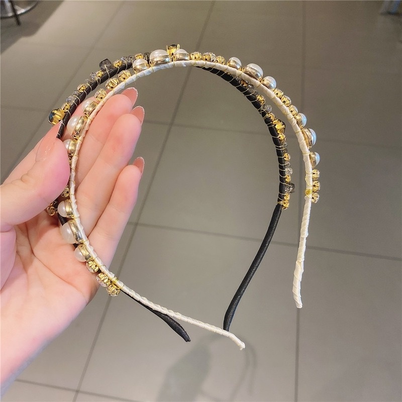 Băng Đô Mỏng Đính Ngọc Trai Phong Cách Hàn Quốc Cho Nữ