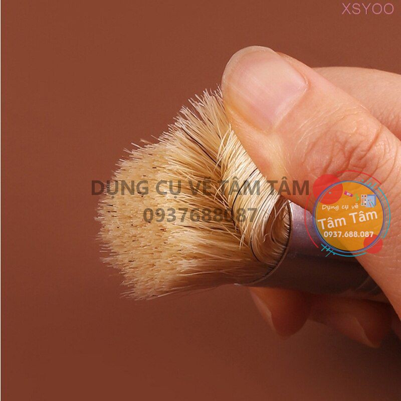 [ TÂM TÂM ]-Bộ cọ vẽ đầu tròn lông lợn, cọ vẽ Stencil Brushes set 3 cây Mont Marte-