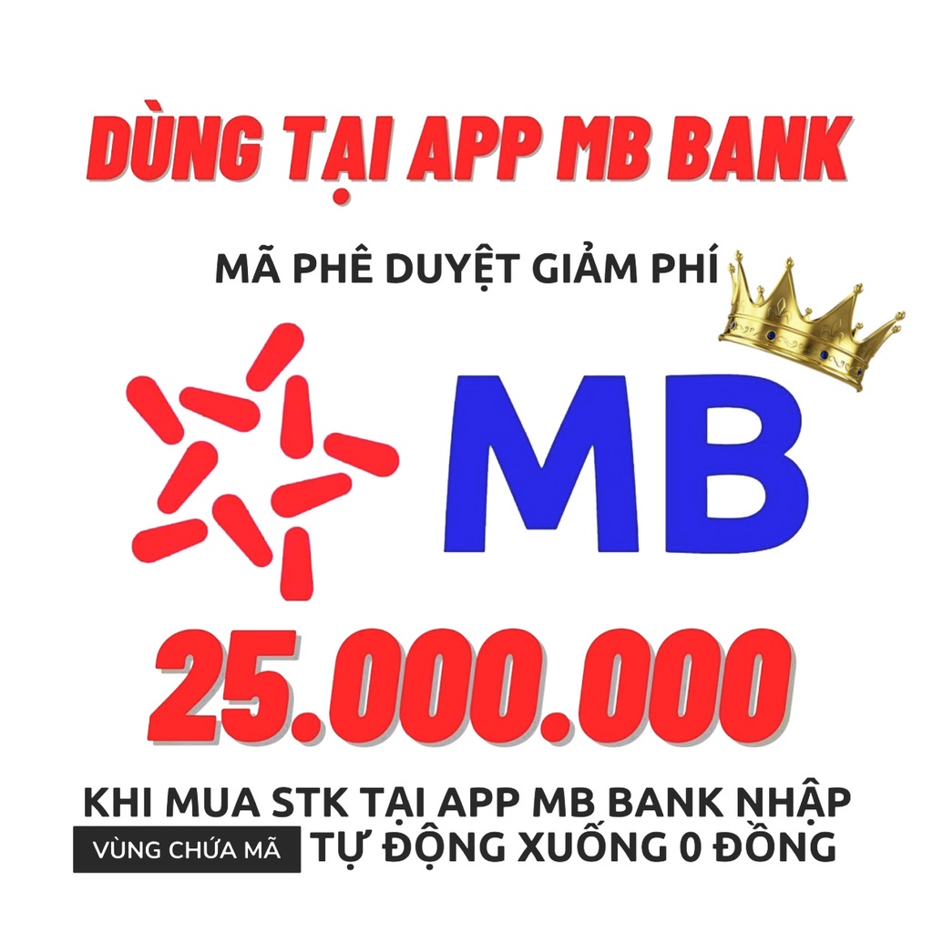 Mã giảm giá tài khoản số đẹp MB Bank