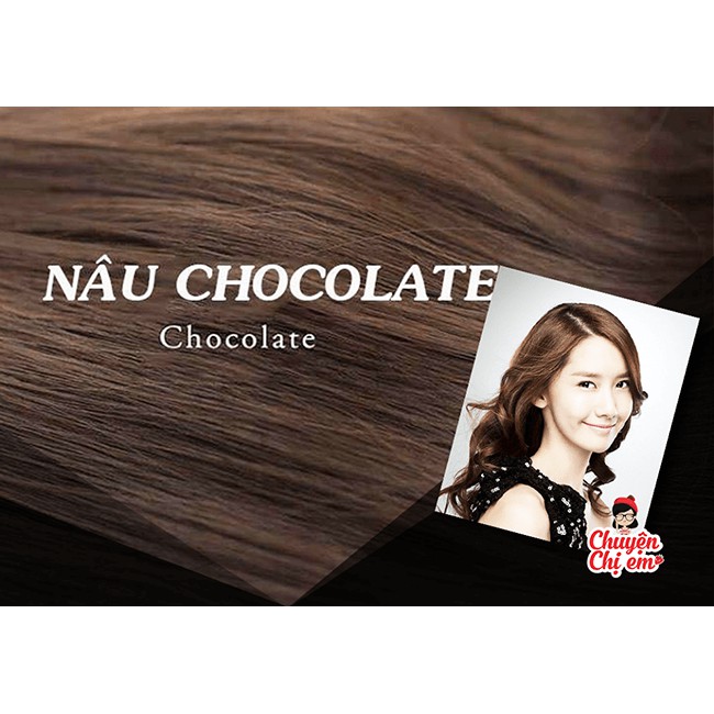 Thuốc nhuộm tóc 💕 FREESHIP >50K 💕 (ver 2021) Nhuộm tóc màu Nâu chocolate - nhuộm tóc tại nhà + tặng kèm oxy trợ nhuộm