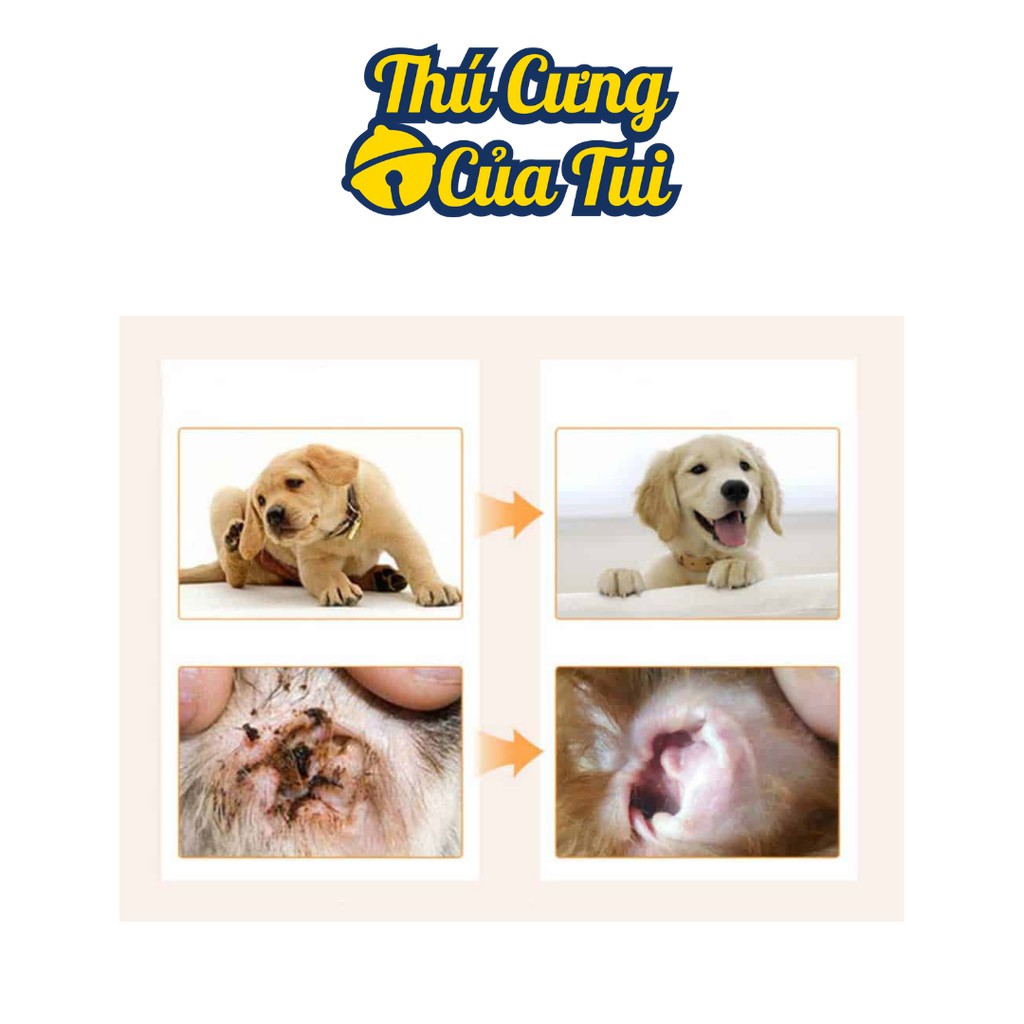 Bột Nhổ Lông Tai Cho Chó Mèo Petis Ear Powder 5g - Thú Cưng Của Tui