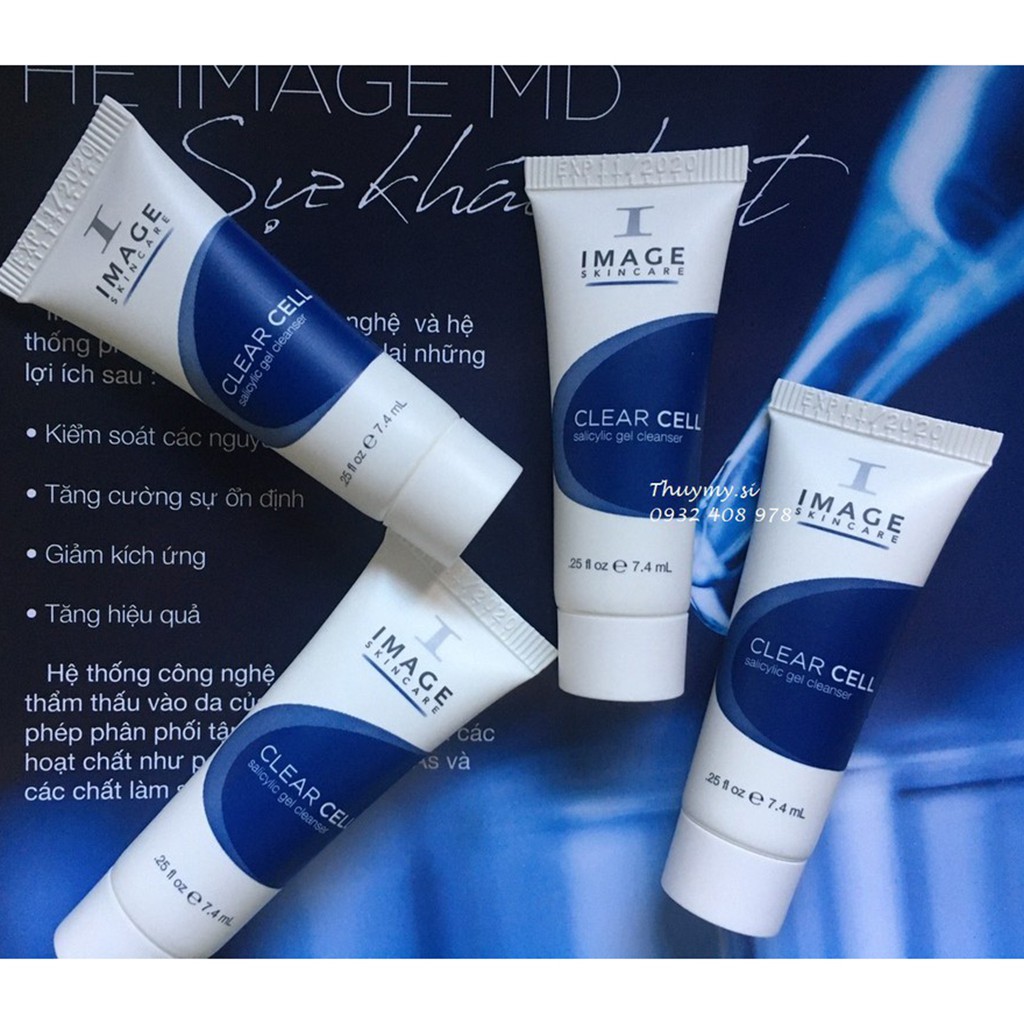 Gel rửa mặt sạch nhờn, ngừa mụn Image Skincare Clear Cell Salicylic Gel Cleanser 7.4 ml | BigBuy360 - bigbuy360.vn