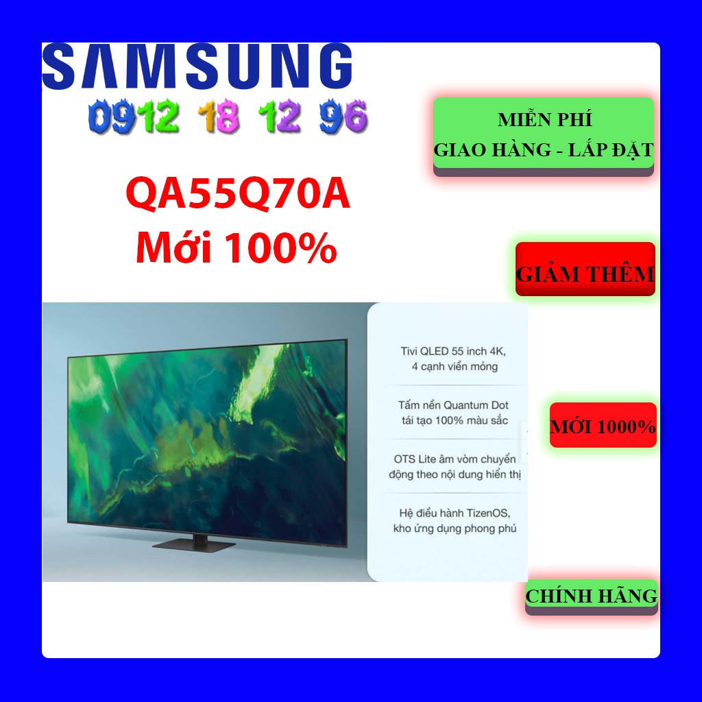 [Mã ELHAMS5 giảm 6% đơn 300K] [SAMSUNG 55Q70A] Smart Tivi QLED 4K 55 inch Samsung QA55Q70A, QA55Q70AAKXXV